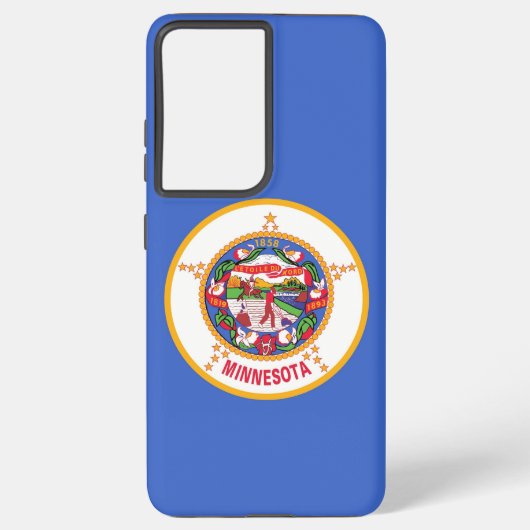 サムスンギャラクシーS21プラスミネソタ州旗 SAMSUNG GALAXYケース (裏面)