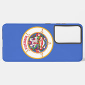 サムスンギャラクシーS21プラスミネソタ州旗 SAMSUNG GALAXYケース (裏面横)