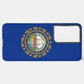 サムスンギャラクシーS21プラス新ハンプシャー州旗 SAMSUNG GALAXYケース (裏面横)