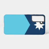 サムスンギャラクシーS21ミネソタ州旗 SAMSUNG GALAXYケース (裏面横)