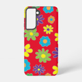 サムスンギャラクシーS21レッドフローリー電話ケース SAMSUNG GALAXYケース (裏面)