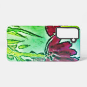 サムスンギャラクシーS21電話ケース花スタイルデザイン SAMSUNG GALAXYケース (裏面横)