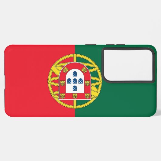 サムスンギャラクシーS21 Plusポルトガル国旗 Samsung Galaxyケース (裏面横)