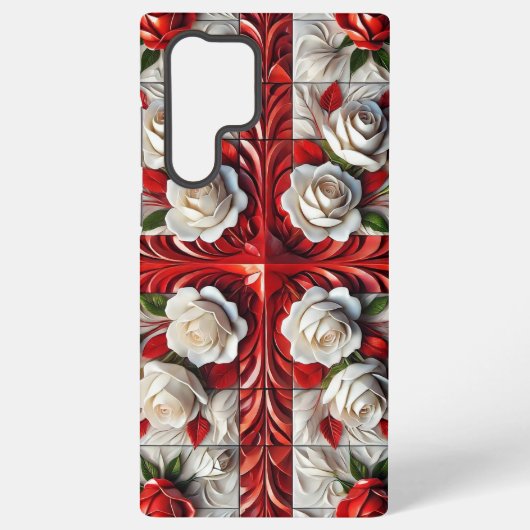 サムスンギャラクシーS22ウルトラケースイングリッシュバラ SAMSUNG GALAXYケース (裏面)