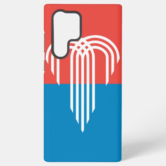 サムスンギャラクシーS22ウルトラケースカンザスシティー国旗 SAMSUNG GALAXYケース (裏面)