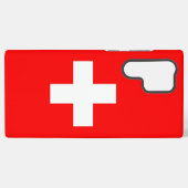 サムスンギャラクシーS22ウルトラケーススイス国旗 SAMSUNG GALAXYケース (裏面横)