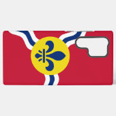 サムスンギャラクシーS22ウルトラケースセントルイス国旗 SAMSUNG GALAXYケース (裏面横)