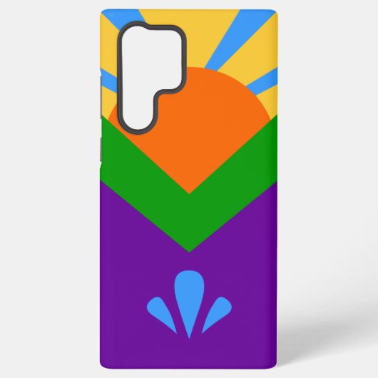 サムスンギャラクシーS22ウルトラケースマニトゥ春国旗 SAMSUNG GALAXYケース (裏面)