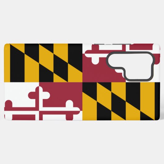 サムスンギャラクシーS22ウルトラケースメリーランド国旗 SAMSUNG GALAXYケース (裏面横)