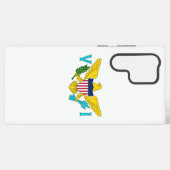 サムスンギャラクシーS22ウルトラケースヴァージン諸島国旗 SAMSUNG GALAXYケース (裏面横)