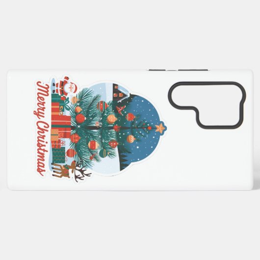 サムスンギャラクシーS22ウルトラメリークリスマスケース SAMSUNG GALAXYケース (裏面横)