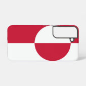 サムスンギャラクシーS22グリーンランド国旗 SAMSUNG GALAXYケース (裏面横)