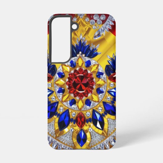 サムスンギャラクシーS22ケースとルーマニア色 SAMSUNG GALAXYケース (裏面)