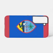 サムスンギャラクシーS22ケースグアム国旗 SAMSUNG GALAXYケース (裏面横)