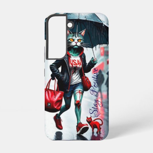 サムスンギャラクシーS22ニース猫ケース SAMSUNG GALAXYケース (裏面)