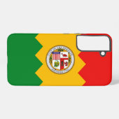 サムスンギャラクシーS22プラスケースロサンゼルス国旗 SAMSUNG GALAXYケース (裏面横)