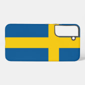 サムスンギャラクシーS22プラススウェーデン国旗 SAMSUNG GALAXYケース (裏面横)