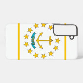 サムスンギャラクシーS22プラスロードアイランド州旗 SAMSUNG GALAXYケース (裏面横)