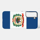 サムスンギャラクシーS22プラス西バージニア州旗 SAMSUNG GALAXYケース (裏面横)