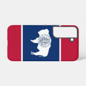 サムスンギャラクシーS22ワイオミング州旗 SAMSUNG GALAXYケース (裏面横)