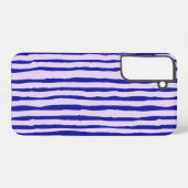 サムスン銀河系電話ケース青ストライプい SAMSUNG GALAXYケース (裏面横)