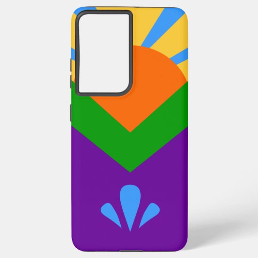サムスンS21 Plusマニトウ春のケースフラグ Samsung Galaxyケース (裏面)