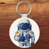 サムズアップする宇宙飛行士 キーホルダー (正面)