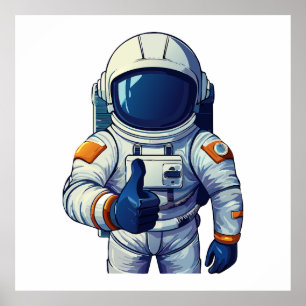サムズアップする宇宙飛行士 ポスター