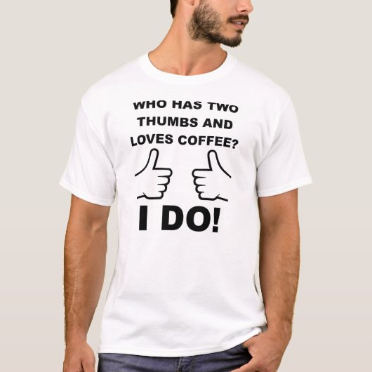 サムズアップ コーヒーTシャツ Tシャツ (正面)