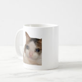 サムズアップOK猫ミームマグカップ両面 コーヒーマグカップ (正面左)