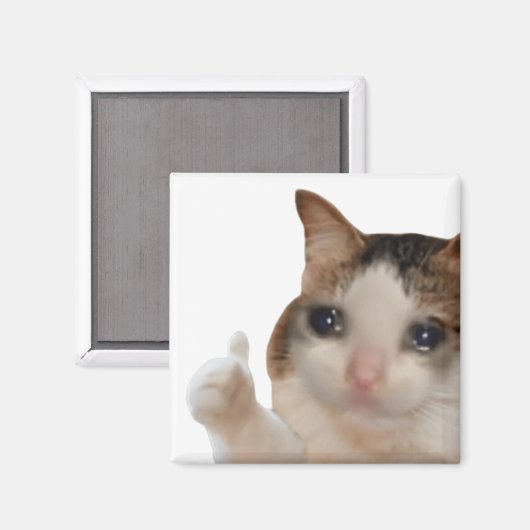 サムズアップOK猫ミームマグネット マグネット (正面/裏面)
