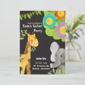サムズサファリ遠征誕生日招待状カード (スタンド正面)