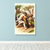 サムソンとライオン キャンバスプリント (インサイチュ (ウッドフロア))