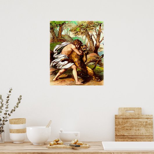 サムソンは小さなライオンのポスターを殺した ポスター (キッチン)