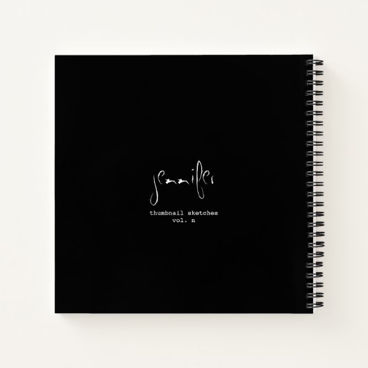 サムネイルパーソナライズされたSketchbookノートブック ノートブック (裏面)