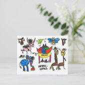 サムハリネズミ-ジョニーの郵便はがき#5 ポストカード (スタンド正面)