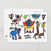 サムハリネズミ-ジョニーの郵便はがき#5 ポストカード (正面/裏面)