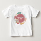 サムバニワン バニーバースデーガール ベビーTシャツ (正面)