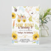 サムバニーイースター誕生日招待状 招待状 (スタンド正面)