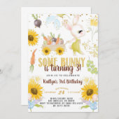 サムバニーイースター誕生日招待状 招待状 (正面/裏面)