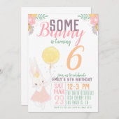 サムバニー誕生日招待状 招待状 (正面/裏面)