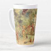 サムベリーナとプリンス結婚のヴィンテージ童話 カフェラテマグ (左アングル)