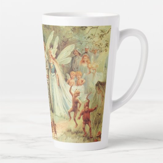 サムベリーナとプリンス結婚のヴィンテージ童話 カフェラテマグ (右)