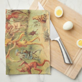 サムベリーナとプリンス結婚のヴィンテージ童話 キッチンタオル (四つ折り)