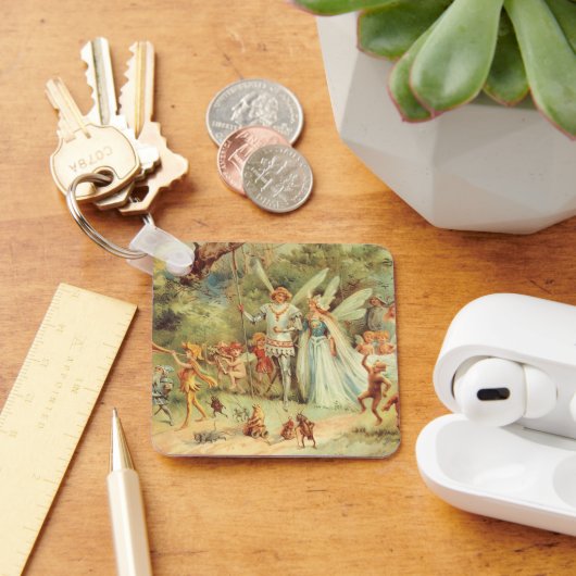 サムベリーナとプリンス結婚のヴィンテージ童話 キーホルダー (デスク)