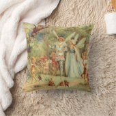 サムベリーナとプリンス結婚のヴィンテージ童話 クッション (ブランケット)