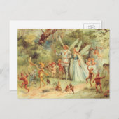 サムベリーナとプリンス結婚のヴィンテージ童話 ポストカード (正面/裏面)