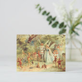 サムベリーナとプリンス結婚のヴィンテージ童話 案内ポストカード (スタンド正面)