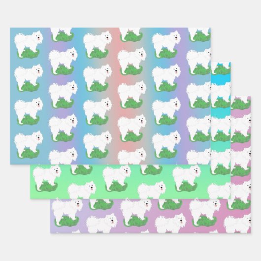 サムミーギフトラップオンパステル–3シートセット ラッピングペーパーシート (セット)