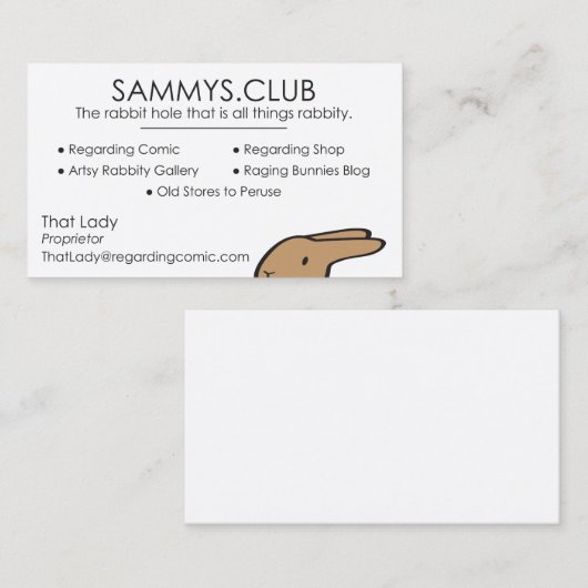 サムミーズクラブ 名刺 (正面/裏面)